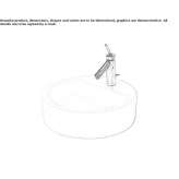 Ceramic countertop washbasin Nunda