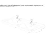 Ceramic double washbasin Dardagny