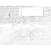 Rectangular Akron© washbasin with towel rail Puolanka