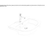Partially recessed ceramic washbasin Kelluyo