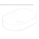 Single oval countertop ceramic washbasin Carmenes