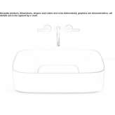 Ceramic countertop washbasin, rectangular, single Kovarov