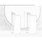Free-standing round ceramic washbasin Ortueri