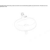Ceramic washbasin mounted to the wall Kishuara