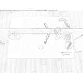 Rectangular custom-made washbasin with integrated countertop Bensheim