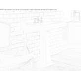 Vitreous China rectangular washbasin with pedestal Schitu