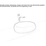 Ceramic countertop washbasin Caleppio