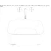 Ceramic countertop washbasin, rectangular, single Kovarov