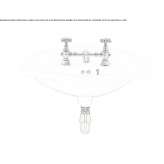 Corner porcelain washbasin mounted to the wall Shikhany