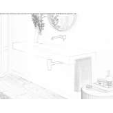 Single washbasin mounted to the wall Fusine