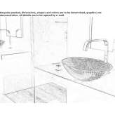 Oval countertop washbasin made of single crystal Szob