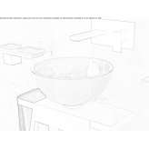 Round glass countertop washbasin Bystrom
