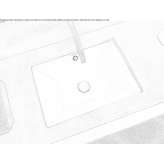 Rectangular ceramic washbasin, concealed Torrijas