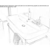 Ceramic console washbasin with overflow Odemira