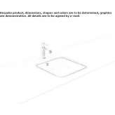 Square suspended ceramic washbasin Trafford