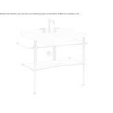 Ceramic console washbasin with towel rack Lugrin