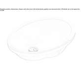 Oval ceramic washbasin, recessed Neponsit