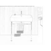 Rectangular console washbasin Vokhaiko