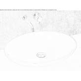 Oval countertop ceramic washbasin Rude