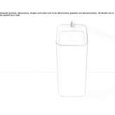Free-standing ceramic washbasin with wall/floor drain Lanivtsi