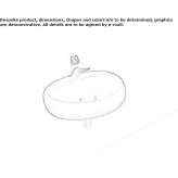 Ceramic washbasin mounted to the wall Caleppio