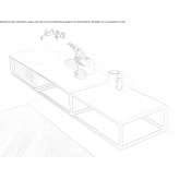 Wall console washbasin with drawers Kineshma
