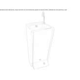 Free-standing rectangular single washbasin made of stainless steel Pelaya