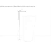 Free-standing, round, single ceramic washbasin Cadine