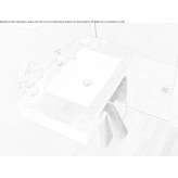 Rectangular Akron© washbasin with towel rail Lubomino