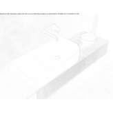 Rectangular Livingtec® washbasin with integrated countertop Torphins