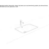 Rectangular ceramic washbasin, concealed Trafford