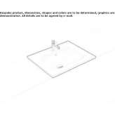 Single washbasin recessed into a rectangle Mustang