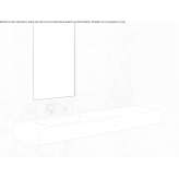 Rectangular wall washbasin made of composite material Arauco