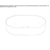 Ceramic countertop washbasin, oval, single Nyul