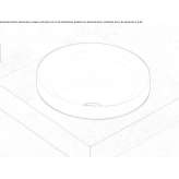 Round ceramic washbasin, countertop Rodby