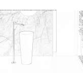 Free-standing, round, single washbasin Escopete