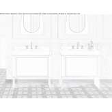 Free-standing MDF washbasin cabinet with drawers Bohemia