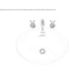 Recessed oval ceramic washbasin Shikhany