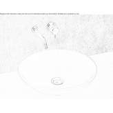 Round ceramic washbasin, countertop Rude