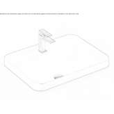 Rectangular countertop ceramic washbasin Rodby