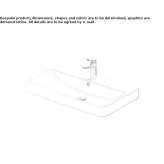 Semi-built-in rectangular ceramic washbasin with overflow Liqenas