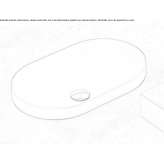Oval countertop ceramic washbasin Rodby