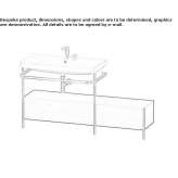 Console washbasin with drawers Aksdal