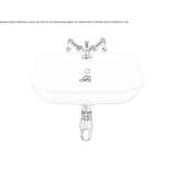 Porcelain washbasin mounted to the wall Damnica