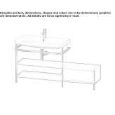 Console washbasin with drawers Aksdal