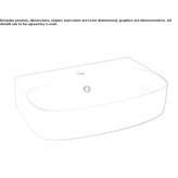 Oval ceramic washbasin with overflow Sharkan