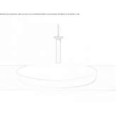 Recessed, round, single ceramic washbasin Arpacay
