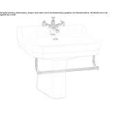Prostokątna półpostumentowa umywalka ze szkła porcelanowego Schitu
