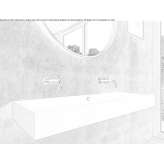 Double wall-mounted washbasin in enamelled steel Pitstone