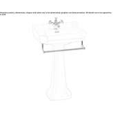 Porcelain washbasin on a pedestal with a towel rack Schitu
